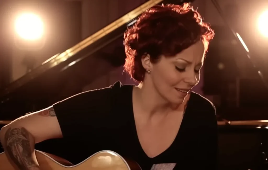 Anneke van Giersbergen Playing the Acoustic Guitar