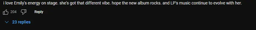 YouTube Comment on New Linkin Park Singer