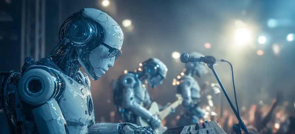 Why AI Music Will Never Become Great. ROBOTS PLAYING ON STAGE